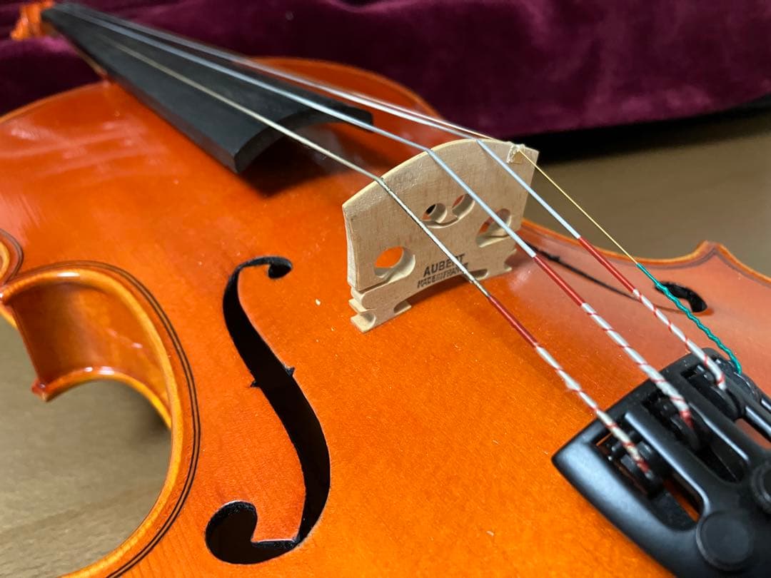 オレンジ色 バイオリン 4弦 ケース付き