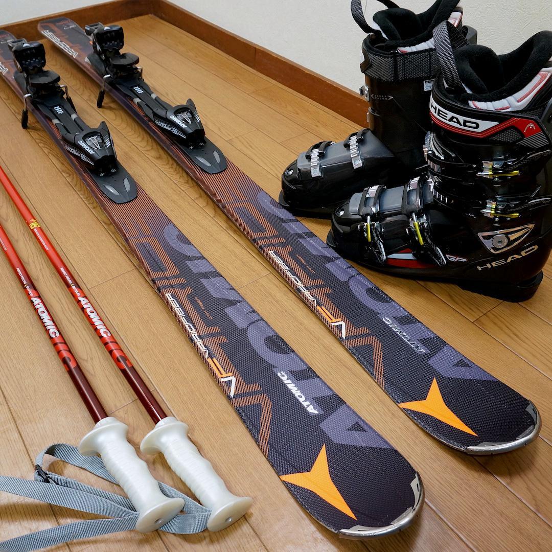 メンテ済 157cm 靴26～26.5cm ATOMIC スキーセット (160