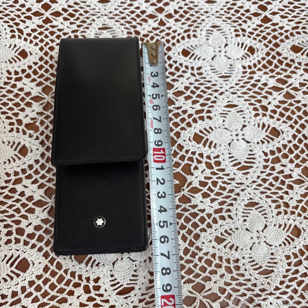 モンブラン ブラック色　レザー 本革　ペンケース ３本用