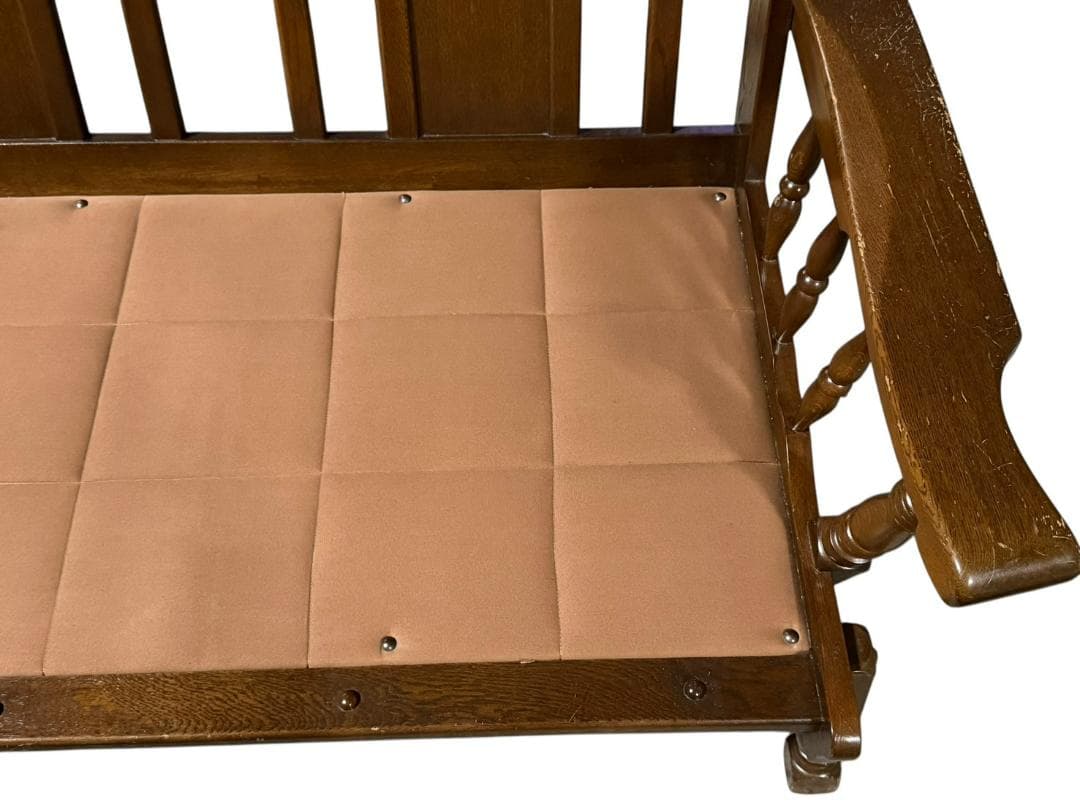 ◯2人掛けソファ アンティーク家具 グリーン 緑