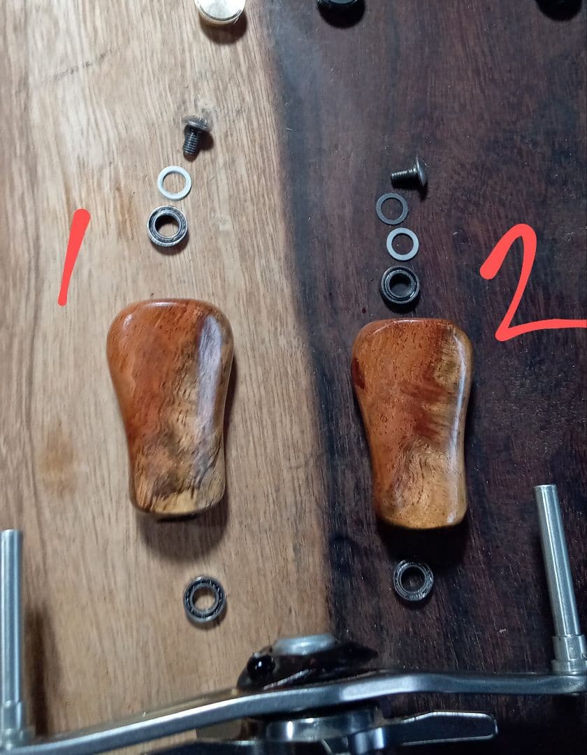 花梨ノブ　シマノ　ダイワ　ハンドルノブ　リールノブ　ベイト　フィネス