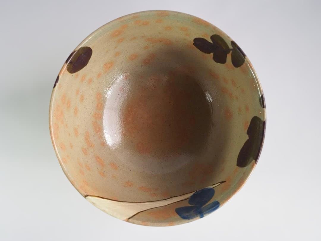 布志名焼9代土屋雲善造『色絵大根絵鉢』（共箱）