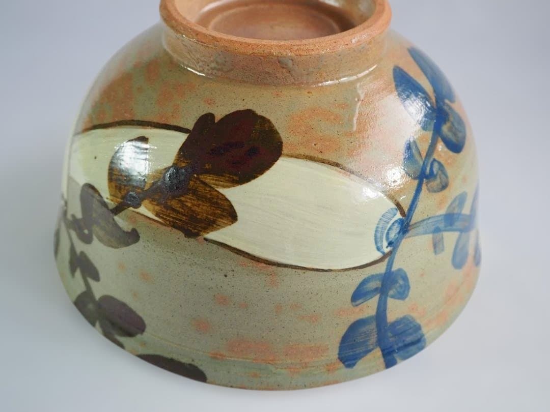 布志名焼9代土屋雲善造『色絵大根絵鉢』（共箱）