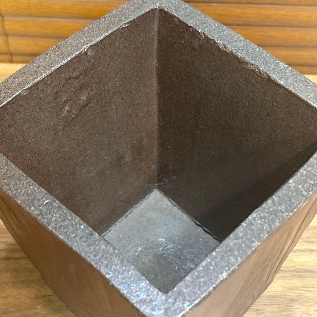 古備前■木目彫花入■器