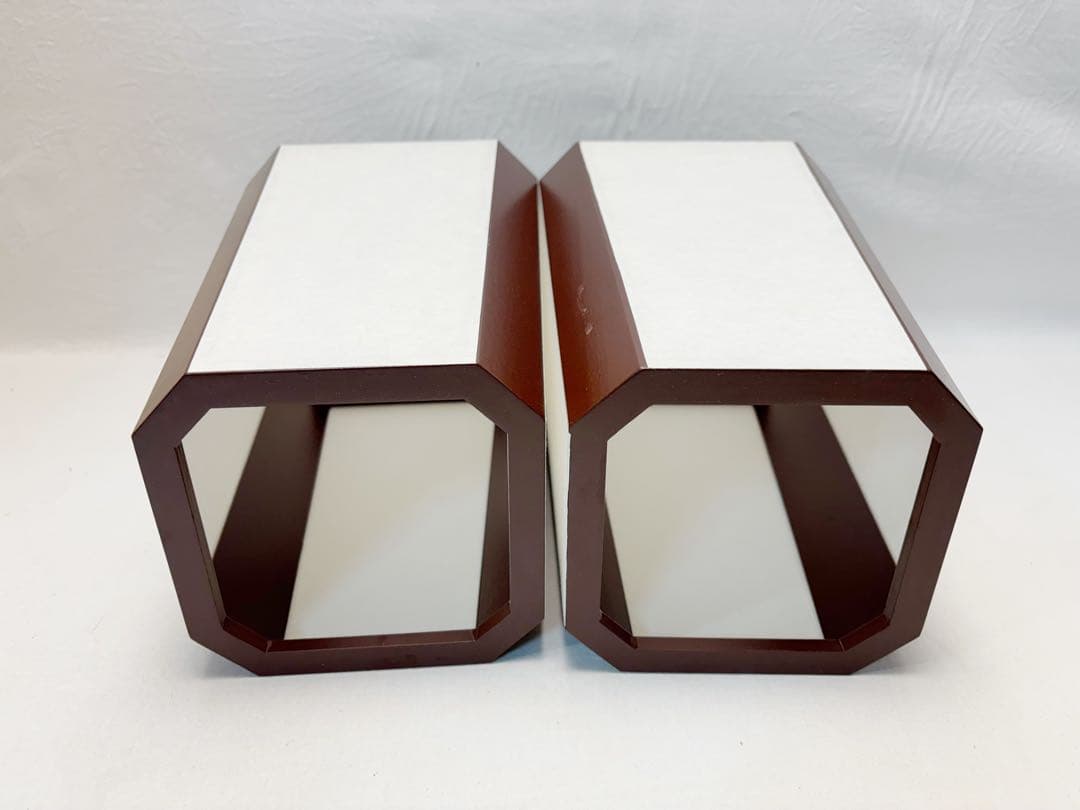 未使用 茶道具 溜塗 あんどん 足元行灯 一双 夜咄 露地行燈 灯火具 紙箱