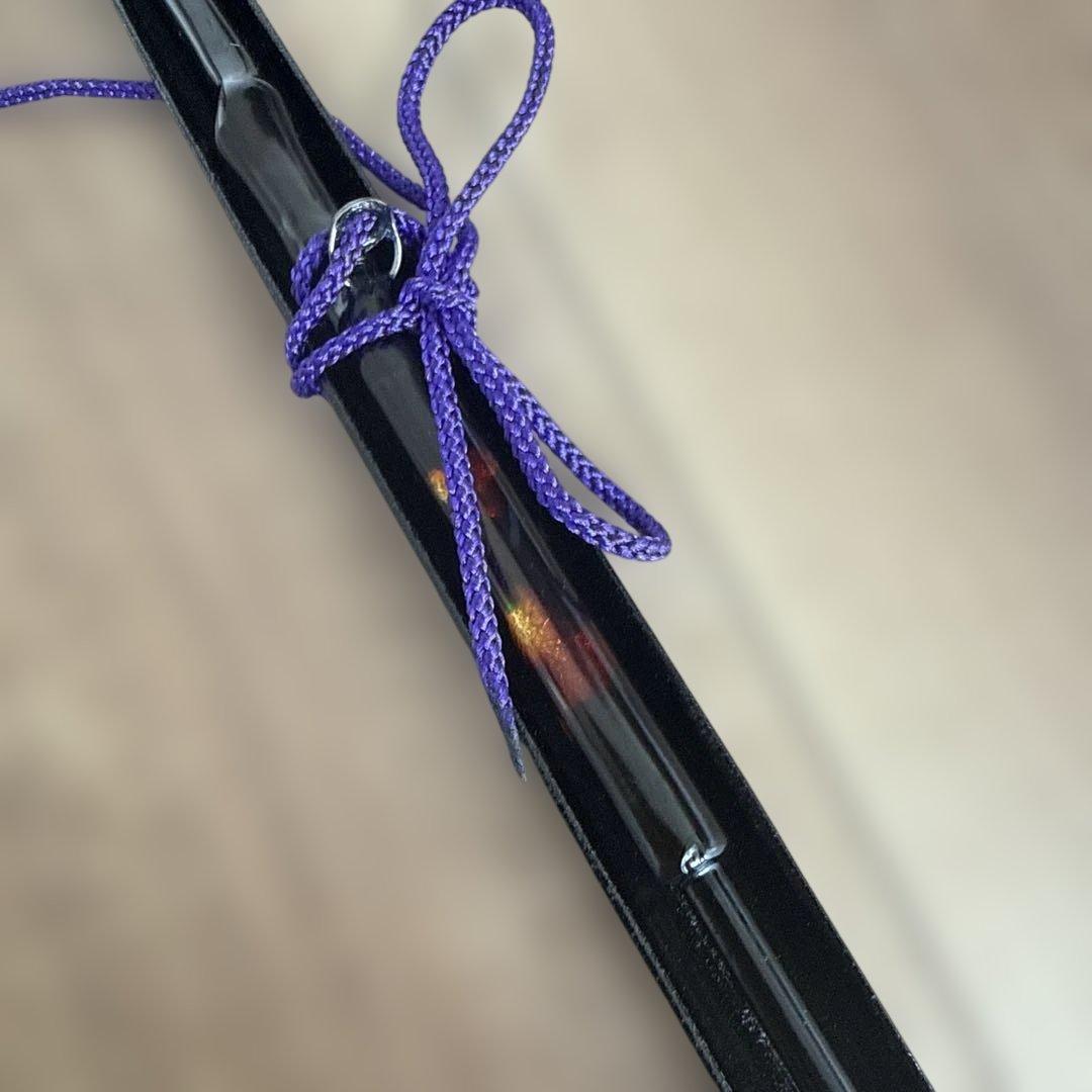 軟調　旭信和竿　金箔の珍しい層塗り　布袋竹