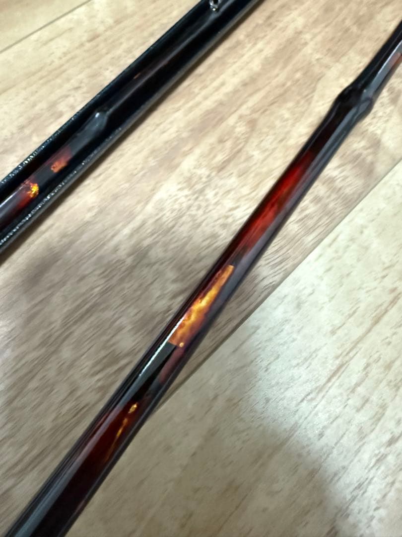 軟調　旭信和竿　金箔の珍しい層塗り　布袋竹