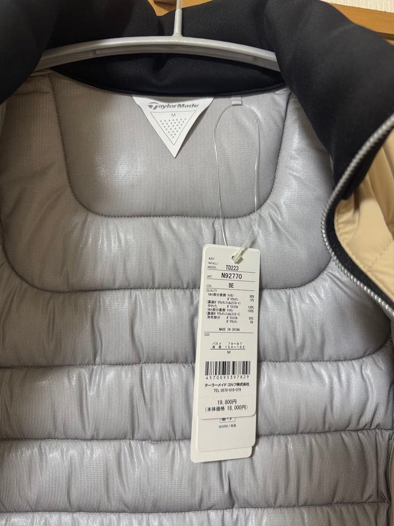 【新品未使用タグ付き】テーラーメイドMダウンベスト