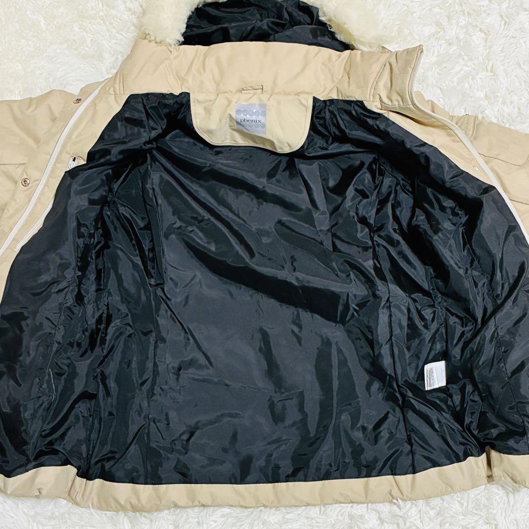 極美品　phenix スキーウェア 上下セット M ダウン80% ベージュ 黒
