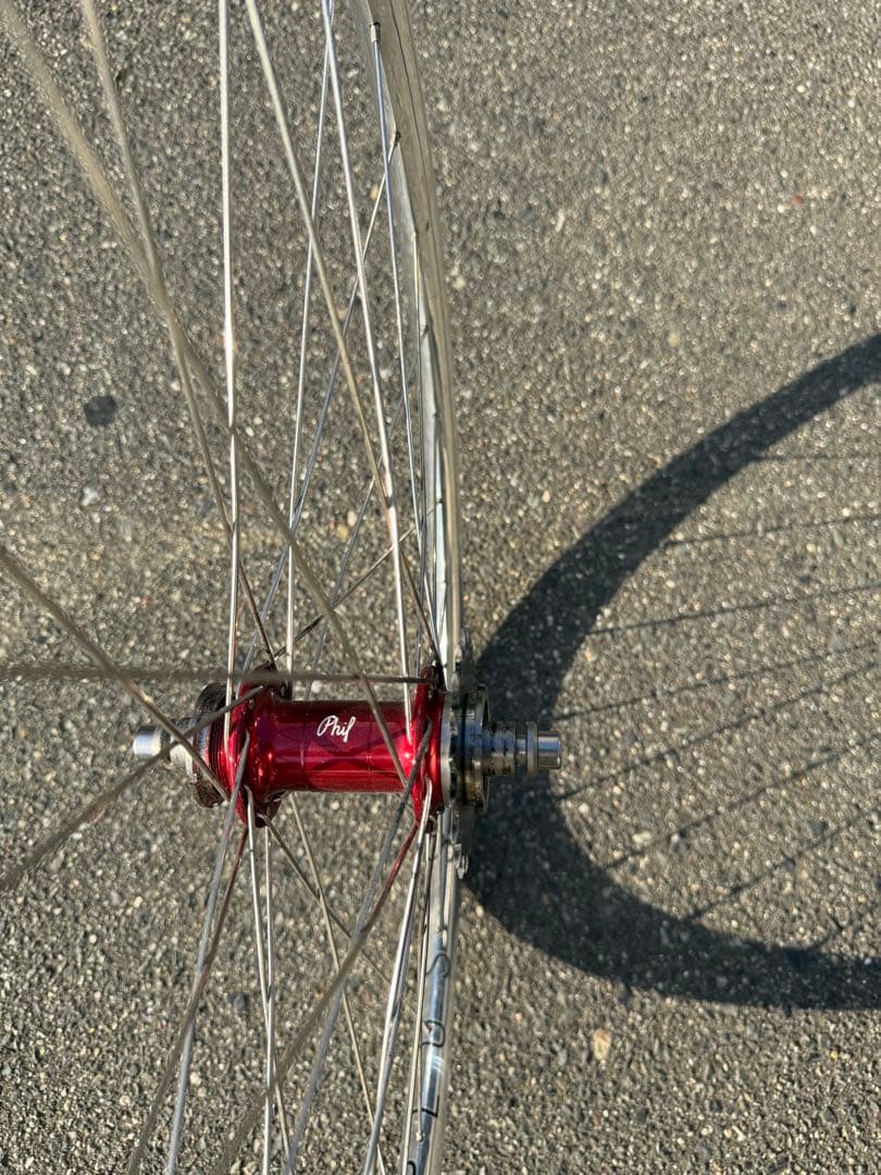 ピスト　ホイール　PHIL WOOD コグ付き