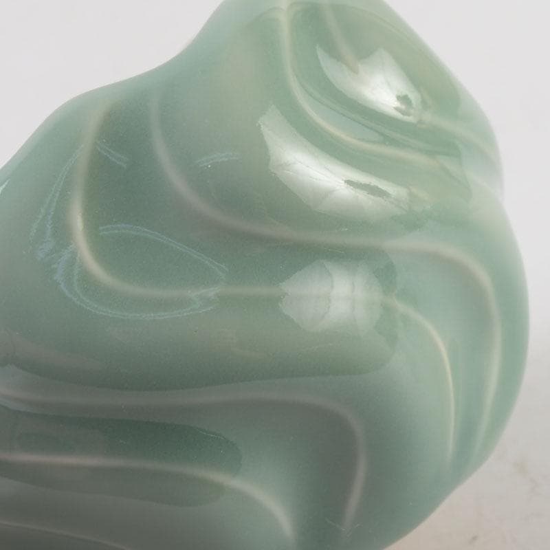 和食器　茶懐石　京焼　加藤渓山作　砧青磁　捻小附　五客　共箱　V　9314