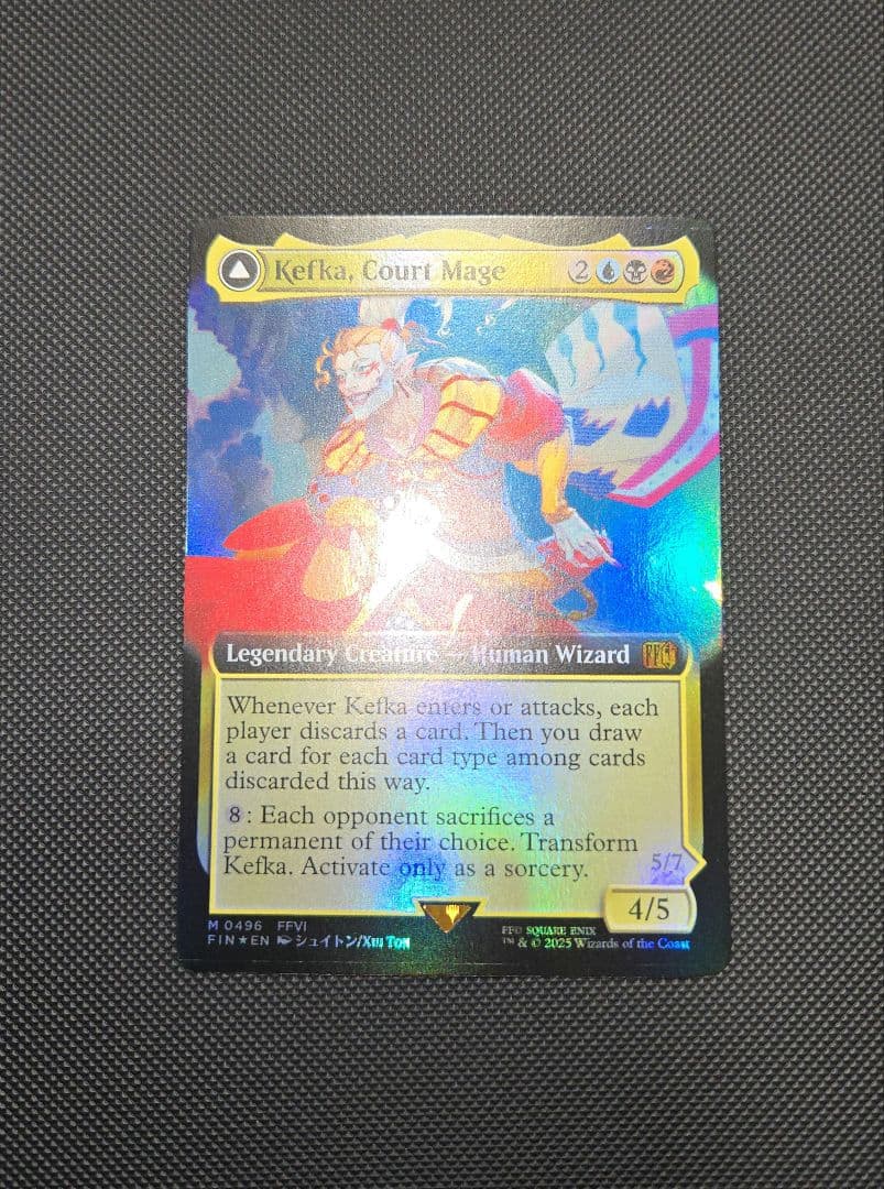 ラスト一枚【Foil】(496)■拡張アート■人造魔導士、ケフカ　希少　限定品