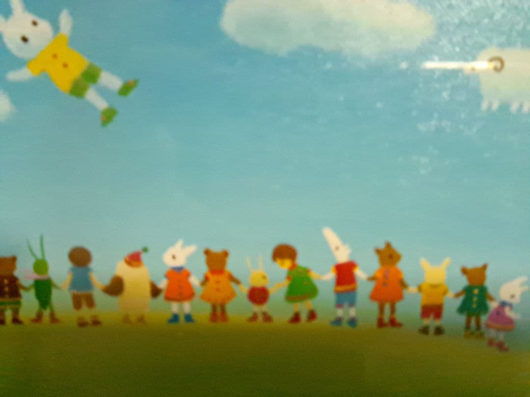 ノブサチ　お空をみあげて　絵画