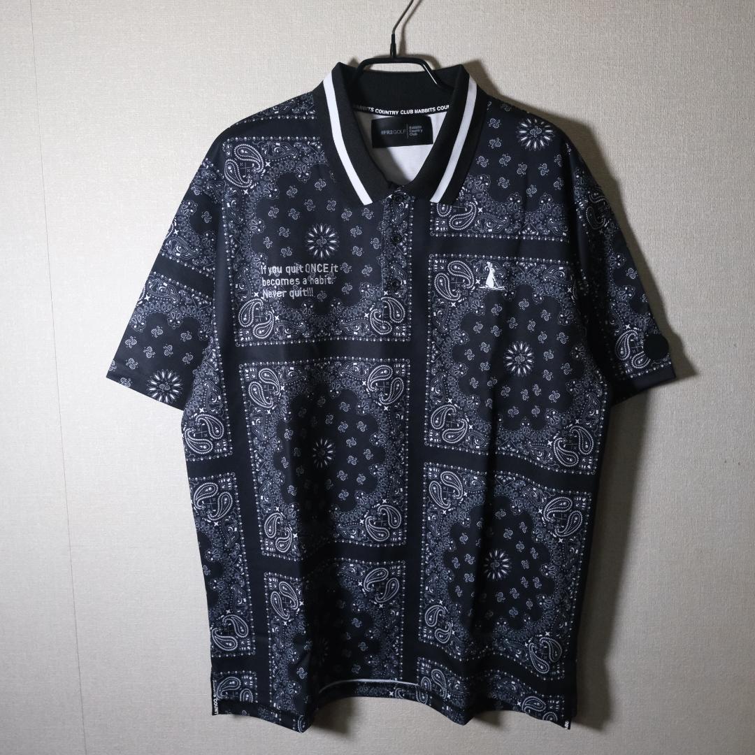 FR2GOLF 店舗限定 ペイズリー ポロシャツ BLACK