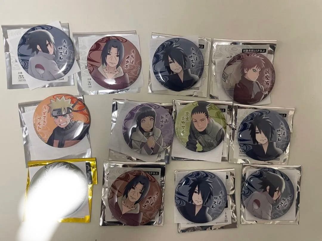Naruto 缶バッジ ゲーム特典ナンジャタウン イタチ 11個