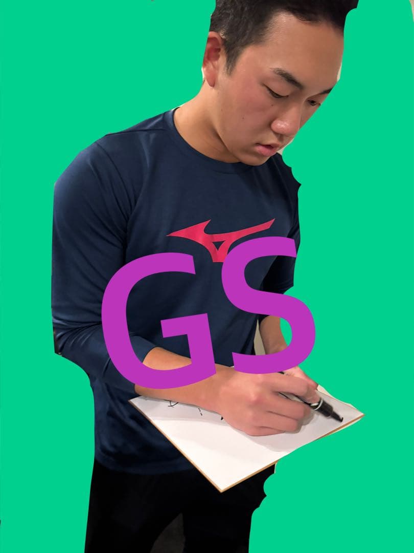 千葉ロッテマリーンズ 石垣元気 18 直筆サイン色紙 ドラフト1位 立石正広