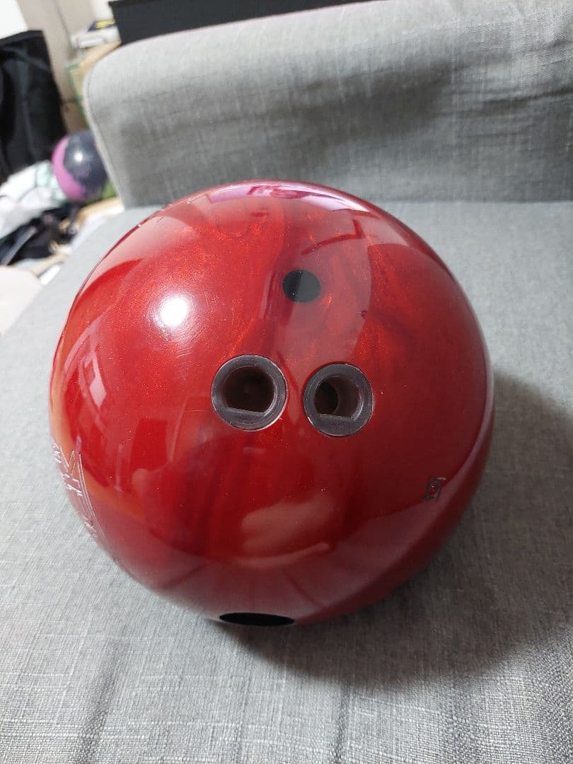 ボウリングボールシャドウロックレッド15p美品