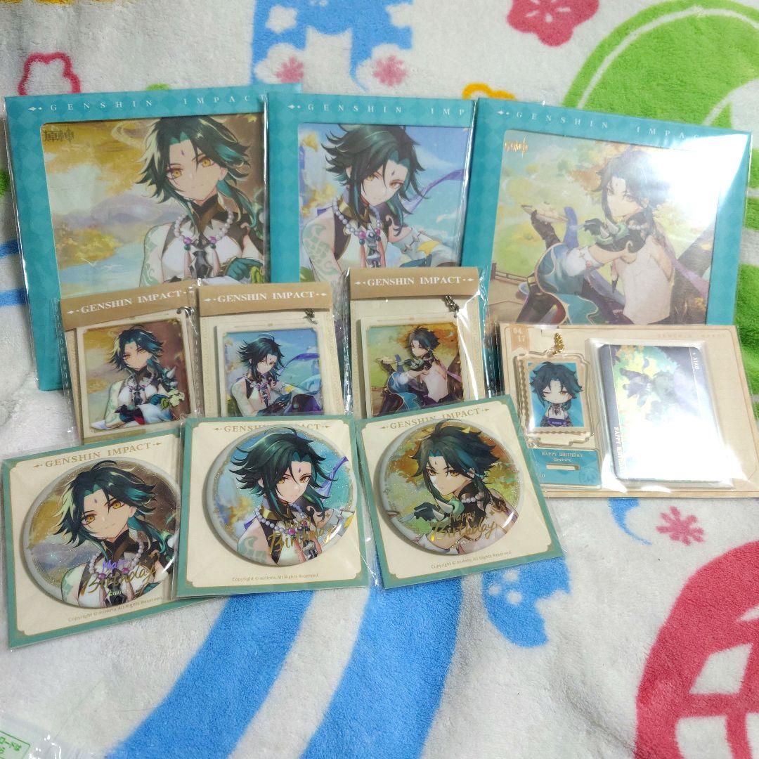 原神 魈 ショウ 誕生日 色紙 アクキー バースディ 缶バッジ Xiao