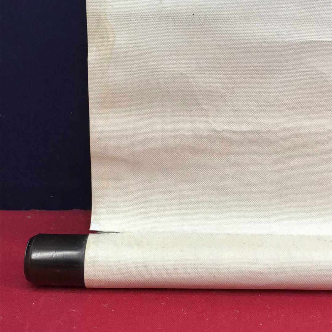 真作/中島来章/鯉図/コイ図/登龍門/滝に鯉図/花鳥図/掛軸☆宝船☆AH-659