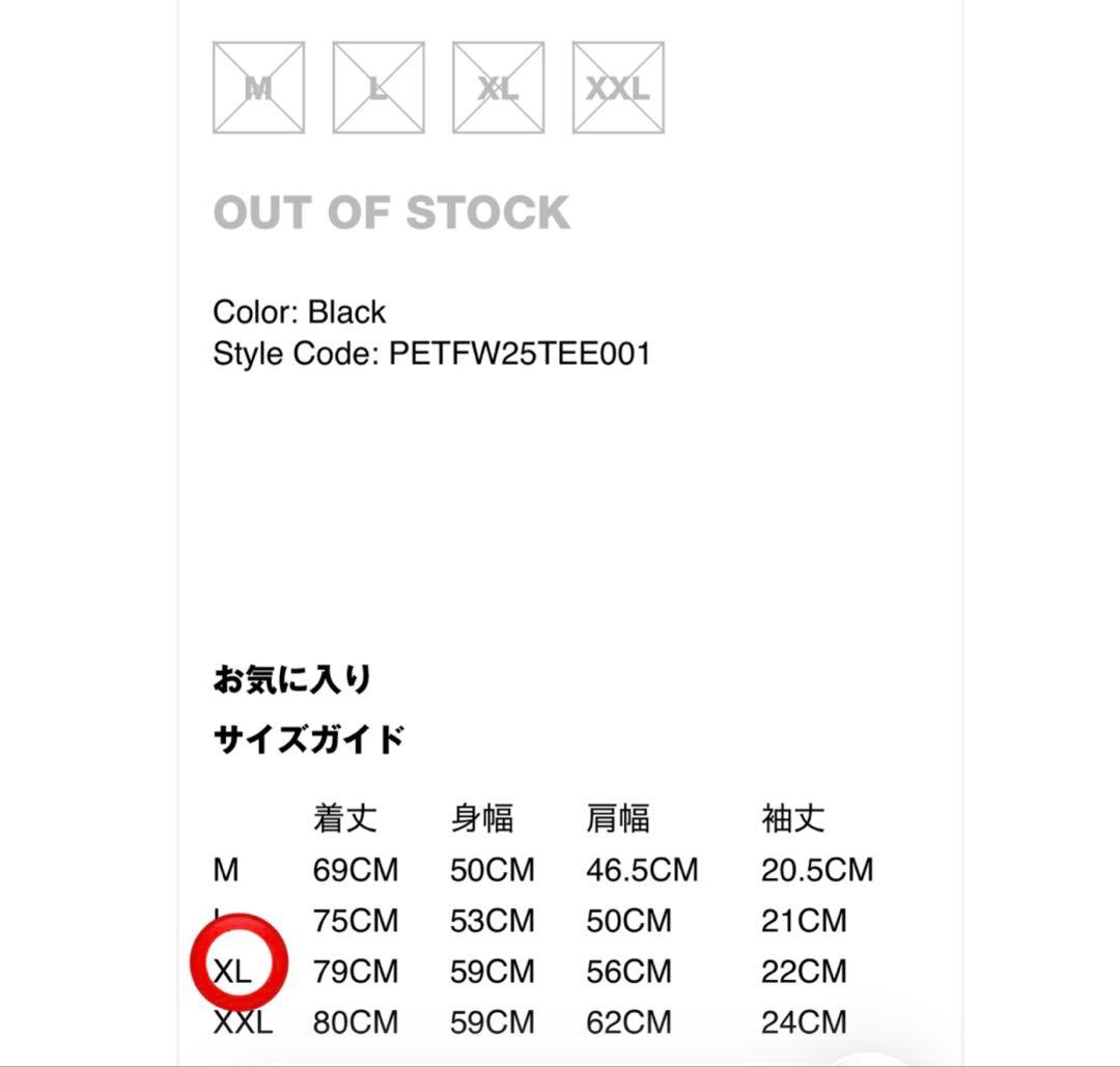 PET SHOP BOYS ペットショップボーイズ　ツアーTシャツ銀座　新品XL