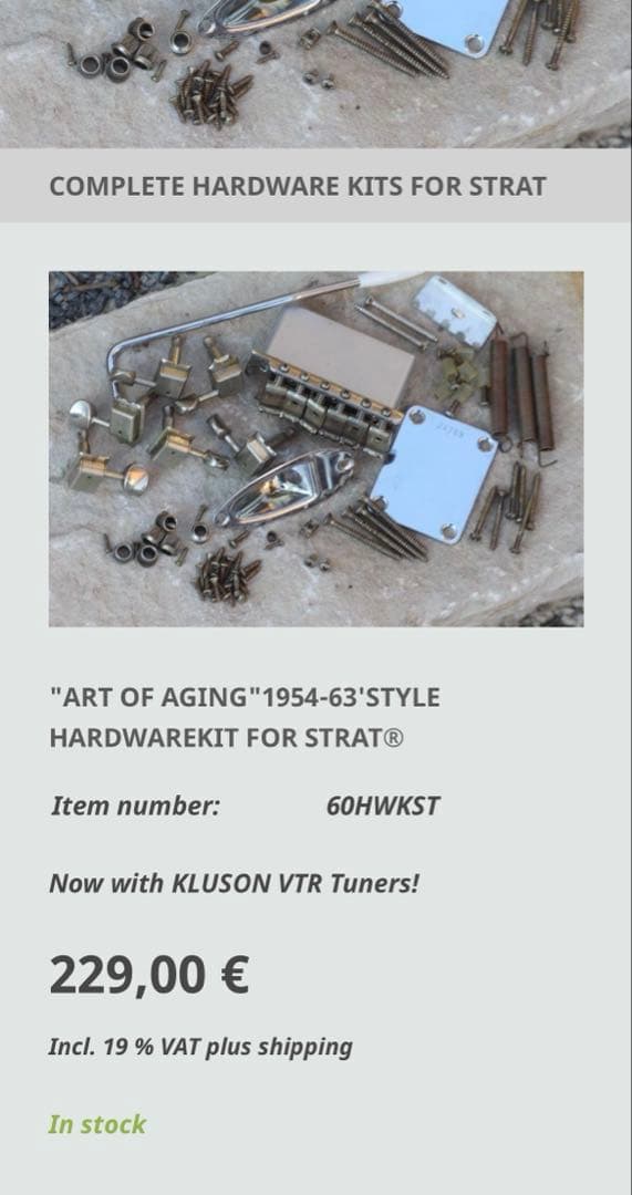 Fender Stratocaster コンポーネント