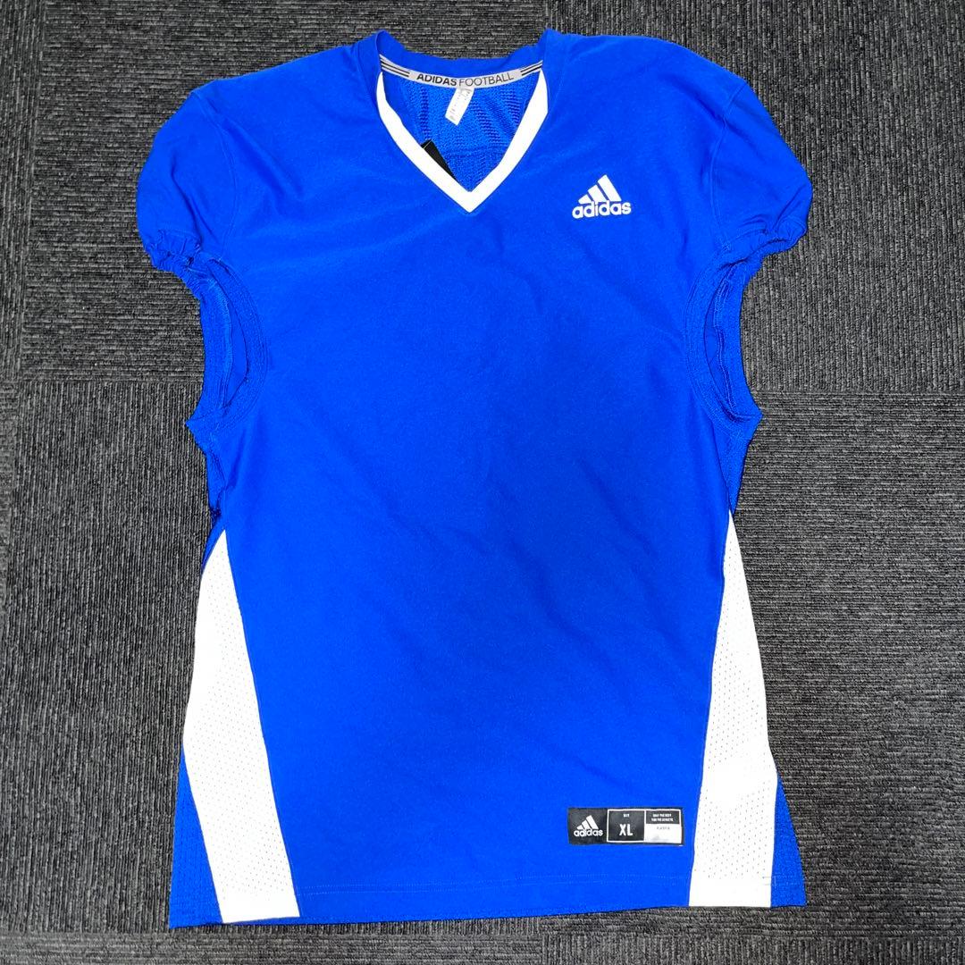 アディダス　メンズ　アメフト　ジャージー　ウェア　XLサイズ　ブルー