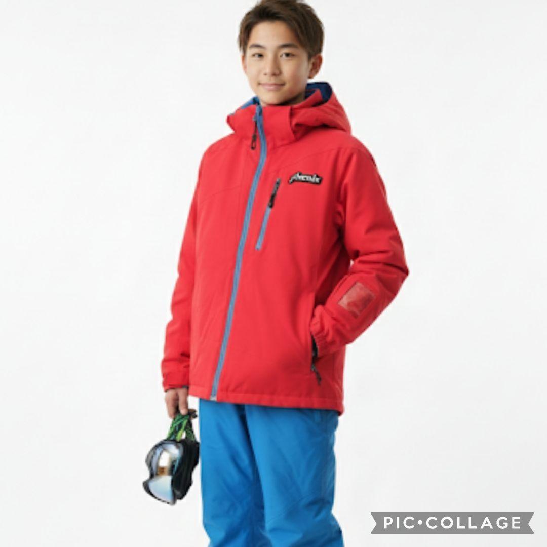 美品　PHENIX デモモデル スキーウェア上下 150 ジュニア 男の子 赤青