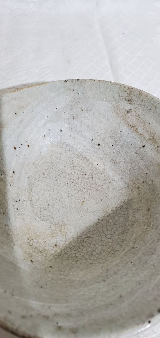 茶道具　編笠形、刷毛目のお茶碗、時代物　骨董品、美術品