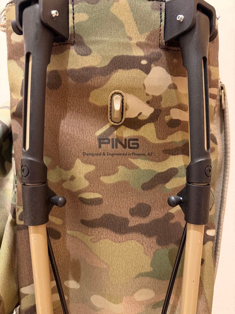 PING HOOFER迷彩 キャディバッグ スタンド付き カモフラ柄