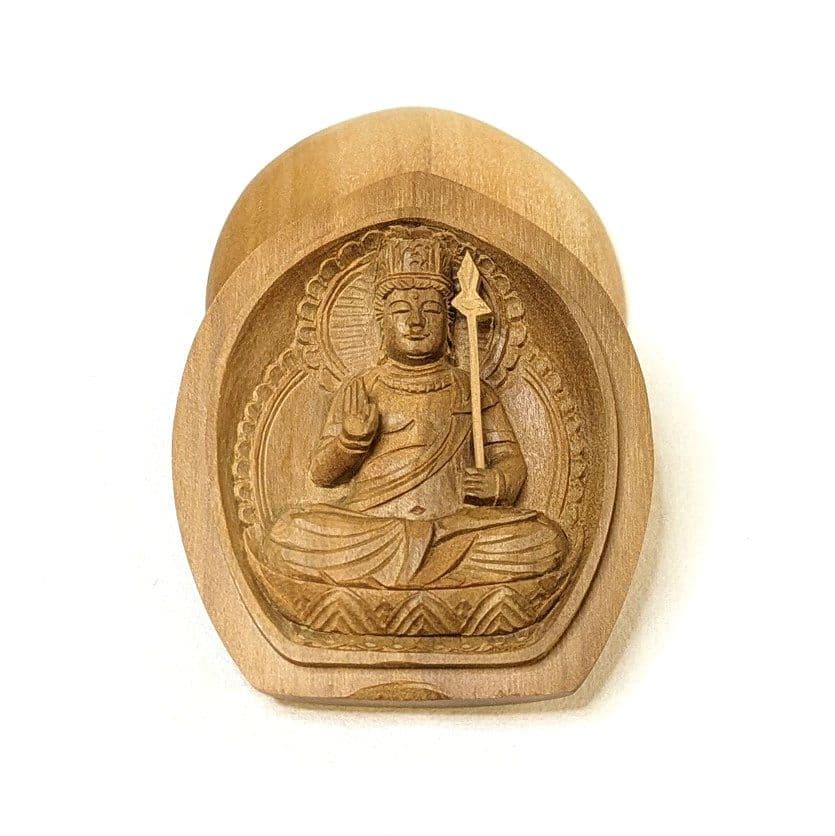 【フォロー割・新品】 香合仏　虚空蔵菩薩　白檀　仏龕　懐中仏　仏像