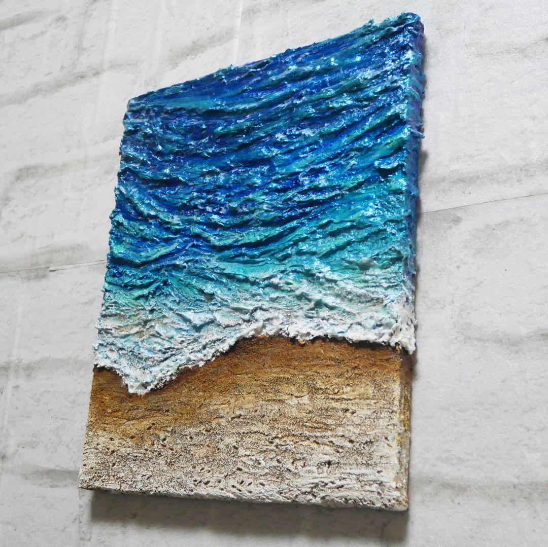 油絵 油彩 油彩画 絵 絵画 【海の砂浜】