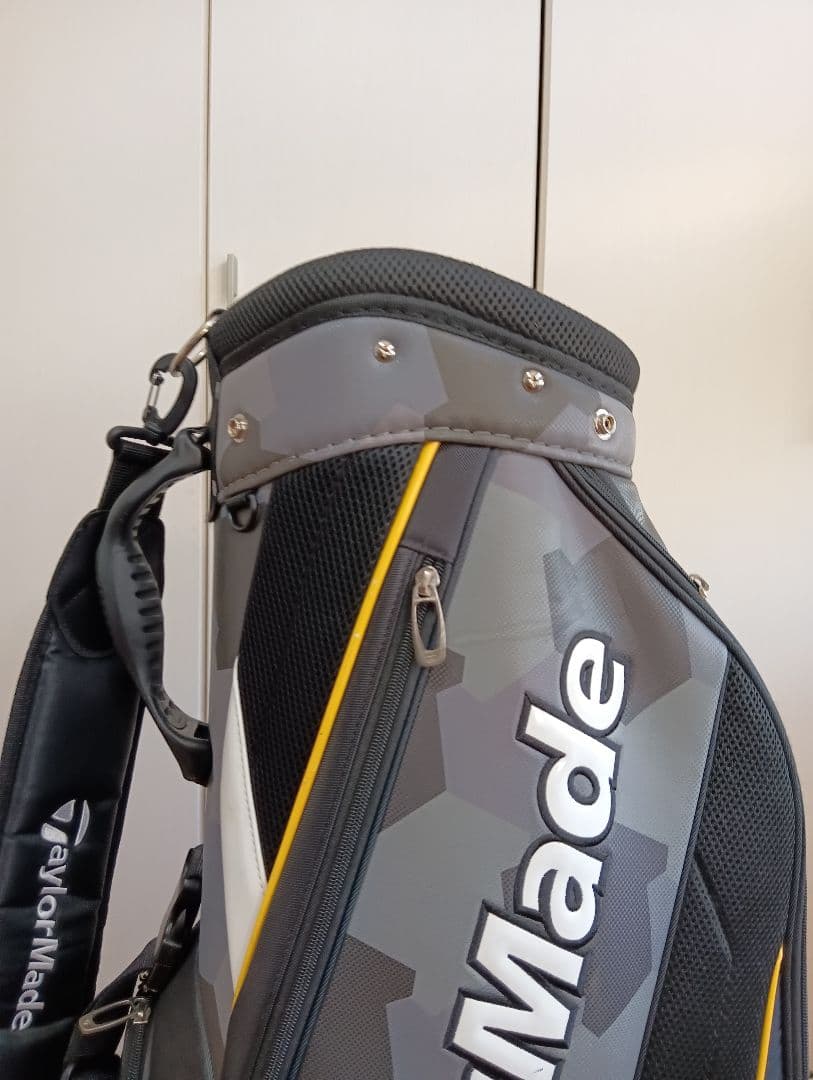 テーラーメイド キャディバッグ 黒/黄色 カモフラ柄