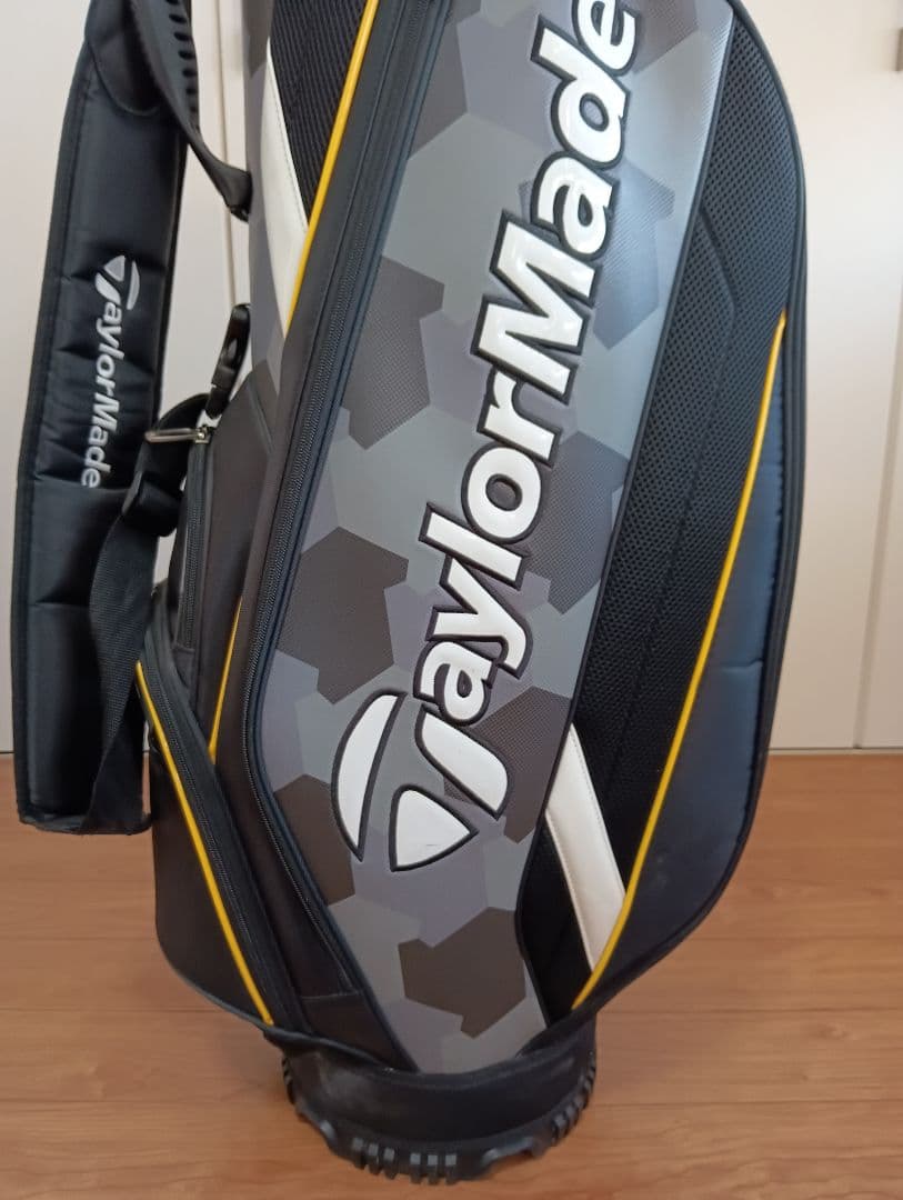 テーラーメイド キャディバッグ 黒/黄色 カモフラ柄