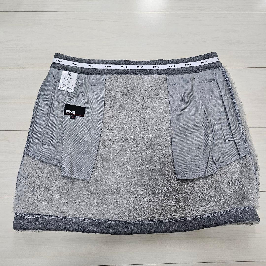 新品 PING レディース【LL】セットアップ ボア フリース スカート 上下
