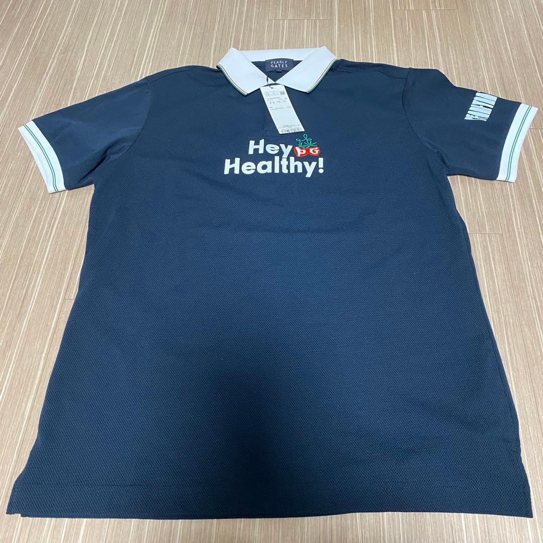 新品タグ付き　PEARLY GATES ポロシャツ ネイビー　サイズLL