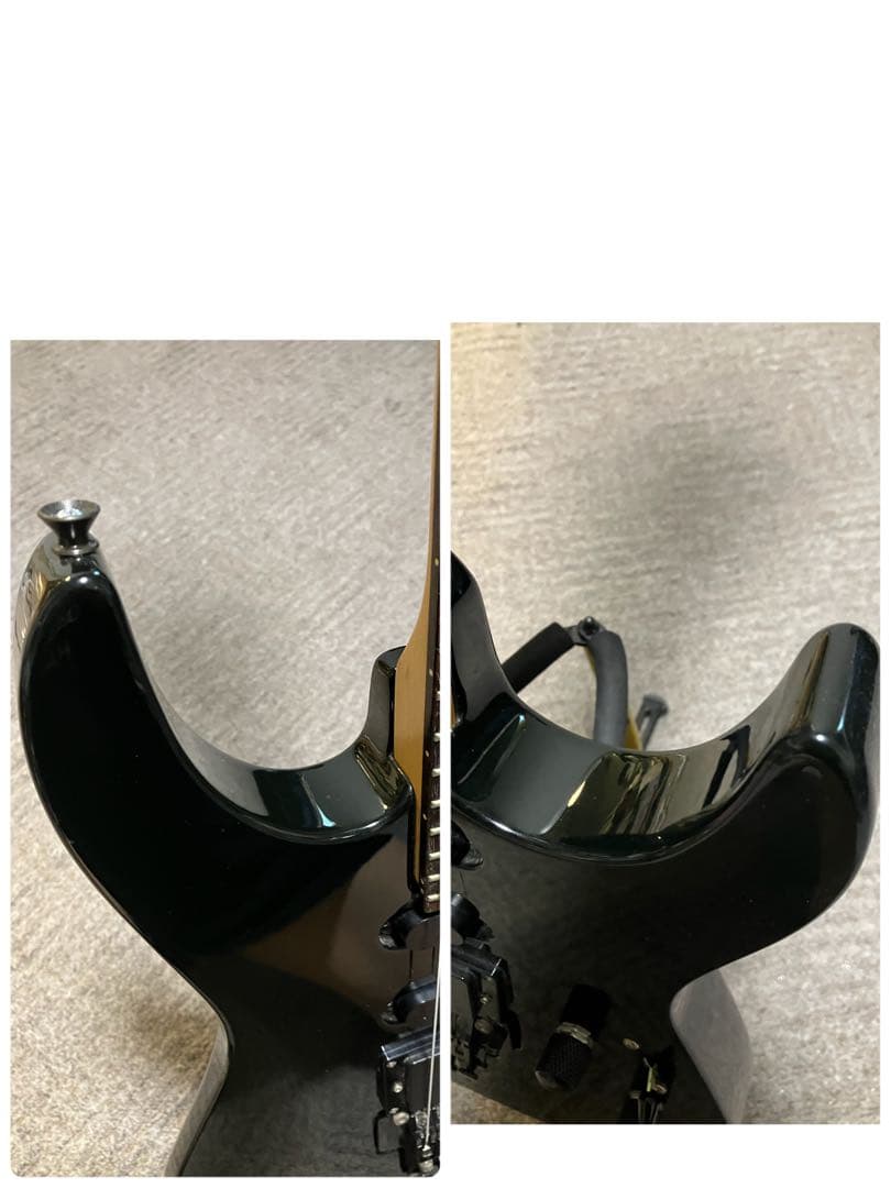 フェルナンデス　フロイドローズ ブラック　旧アクティブ回路　パッシブエレキギター