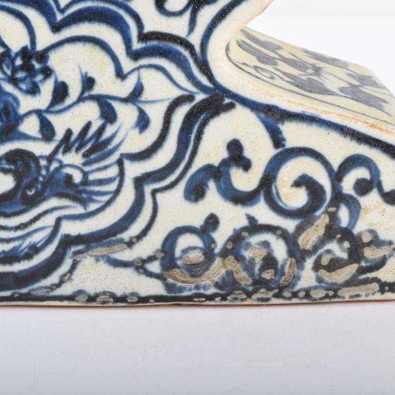 Khiêm Bỉnh　中国　青花　雲龍蓮花文　扁壷　V　7019A