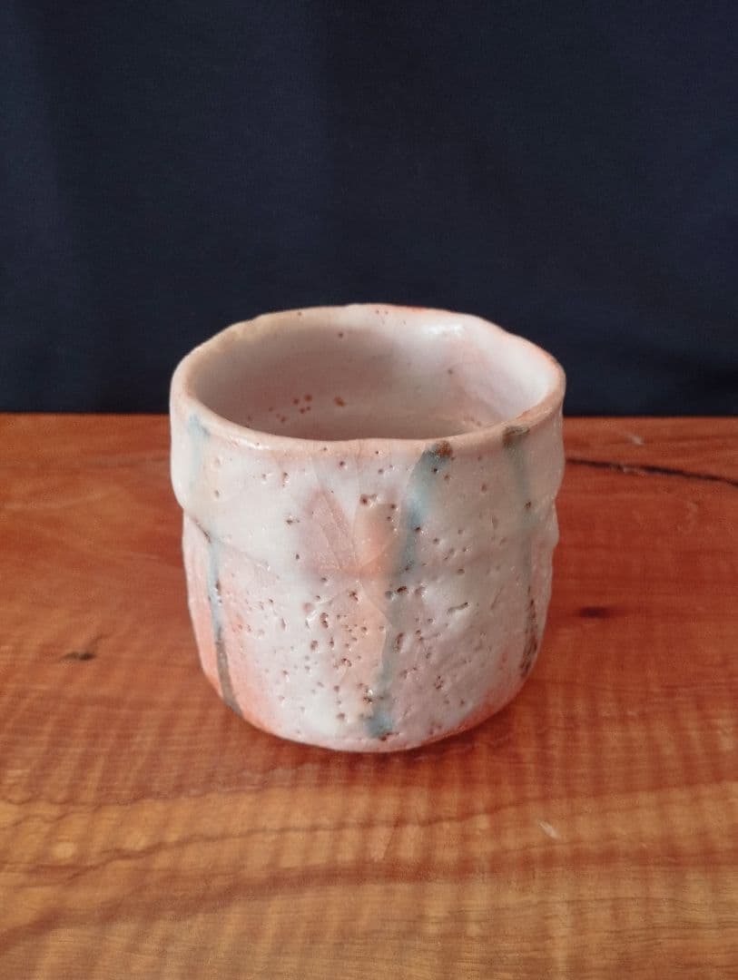 人間国宝　加藤孝造　志野湯呑