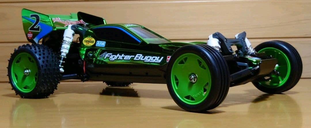 田宮ネオマイティフロッググリーンメタリック＆プロポ＆バッテリー充電器セット完成品