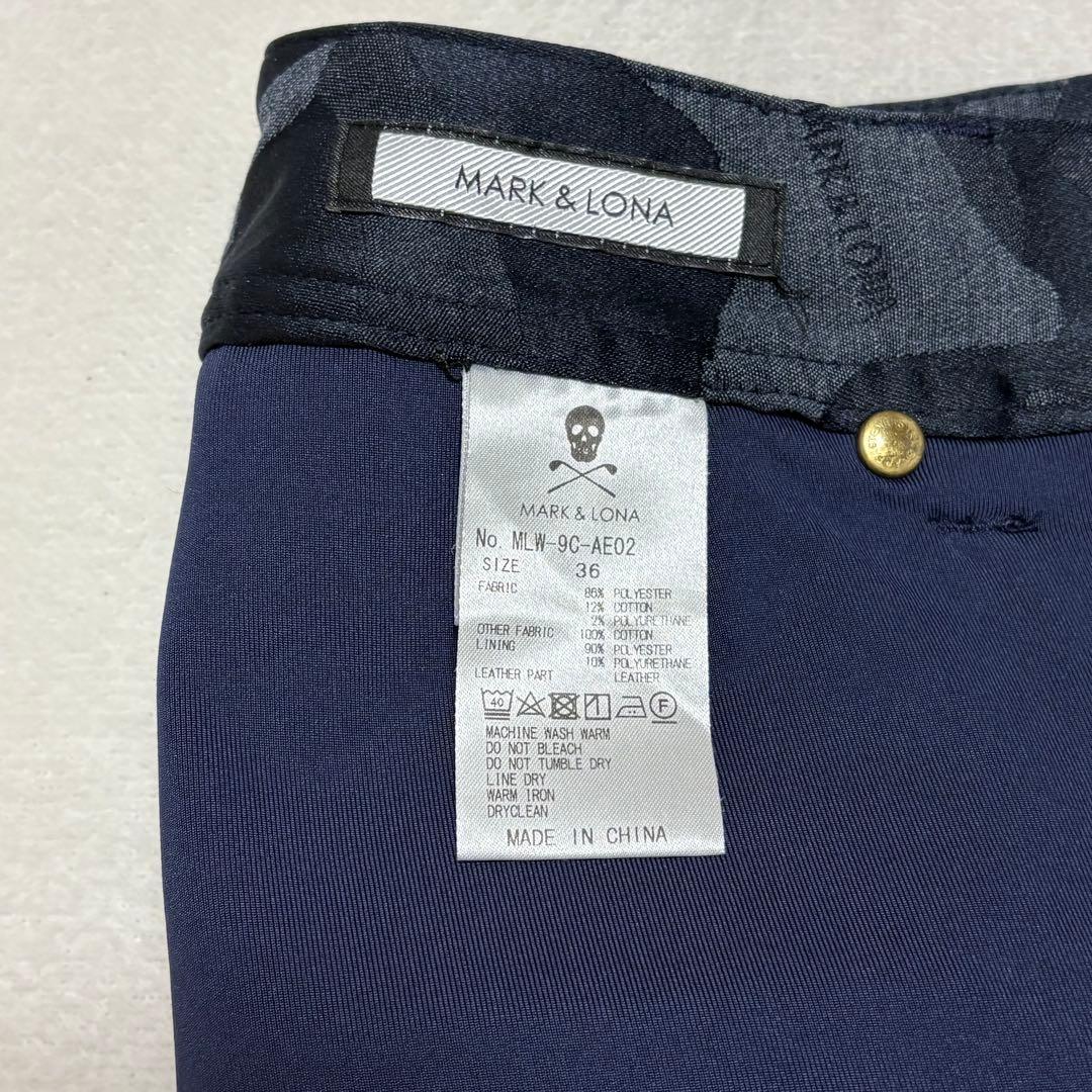 MARK & LONA カモフラスカート 迷彩 ゴルフウェア ブラック系 36