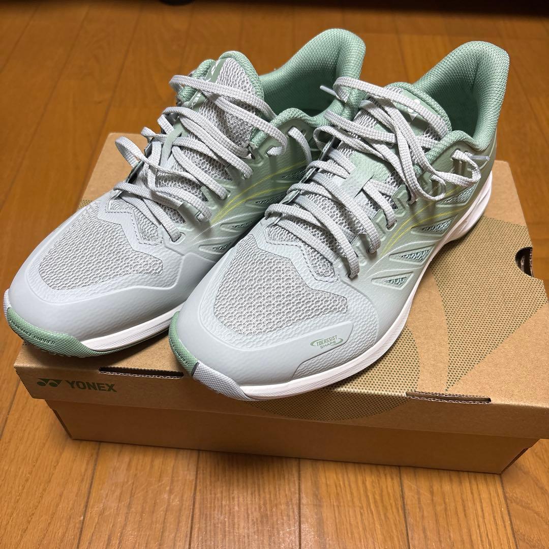 YONEX テニスシューズ グレー/ペールグリーン