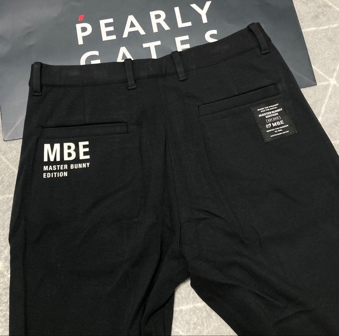 新品 パーリーゲイツ マスターバニー ソリストヒート ツイルパンツ(4)M/黒