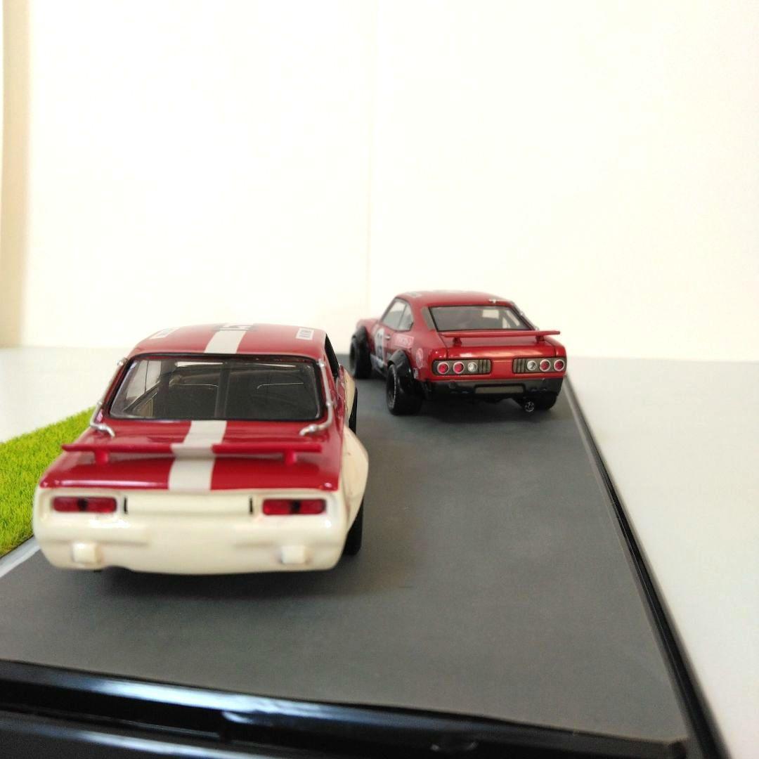 京商　サバンナ RXー3　 スカイラインGTーR ミニカーセット 1/43