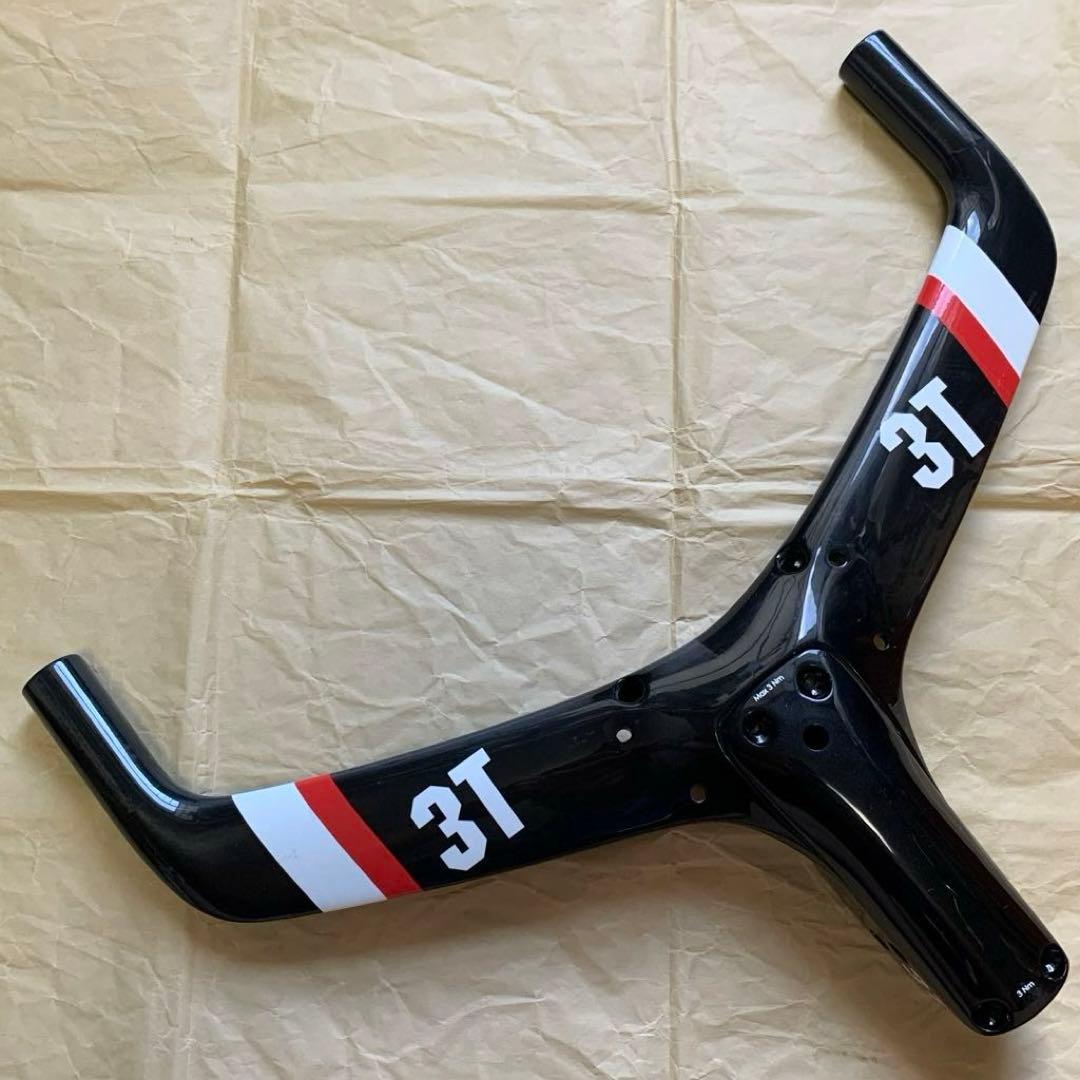 3t カーボンハンドル ベースバー ステム一体型 ピストバイク トリプルティー