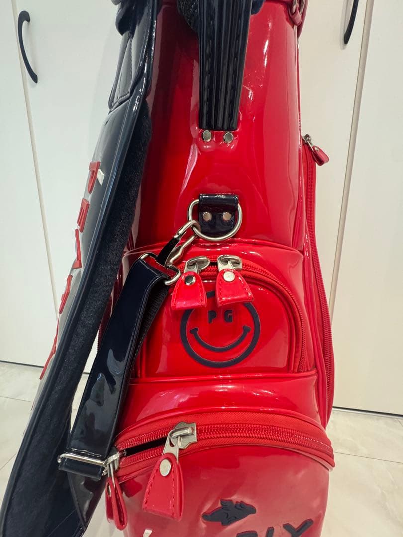 パーリーゲイツ 【定番】エナメル キャディバッグ (46インチ対応)