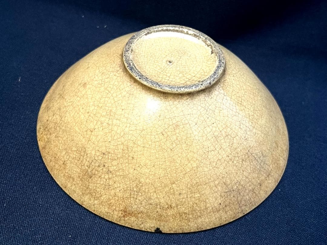 茶碗■お茶の先生所蔵品 平茶碗 李朝茶碗 白磁粉引 雨漏り手 時代物 骨董品■