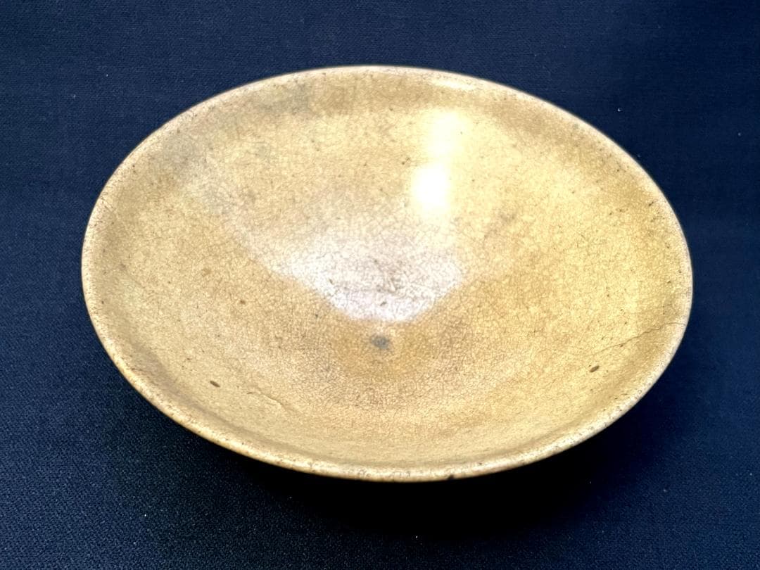 茶碗■お茶の先生所蔵品 平茶碗 李朝茶碗 白磁粉引 雨漏り手 時代物 骨董品■