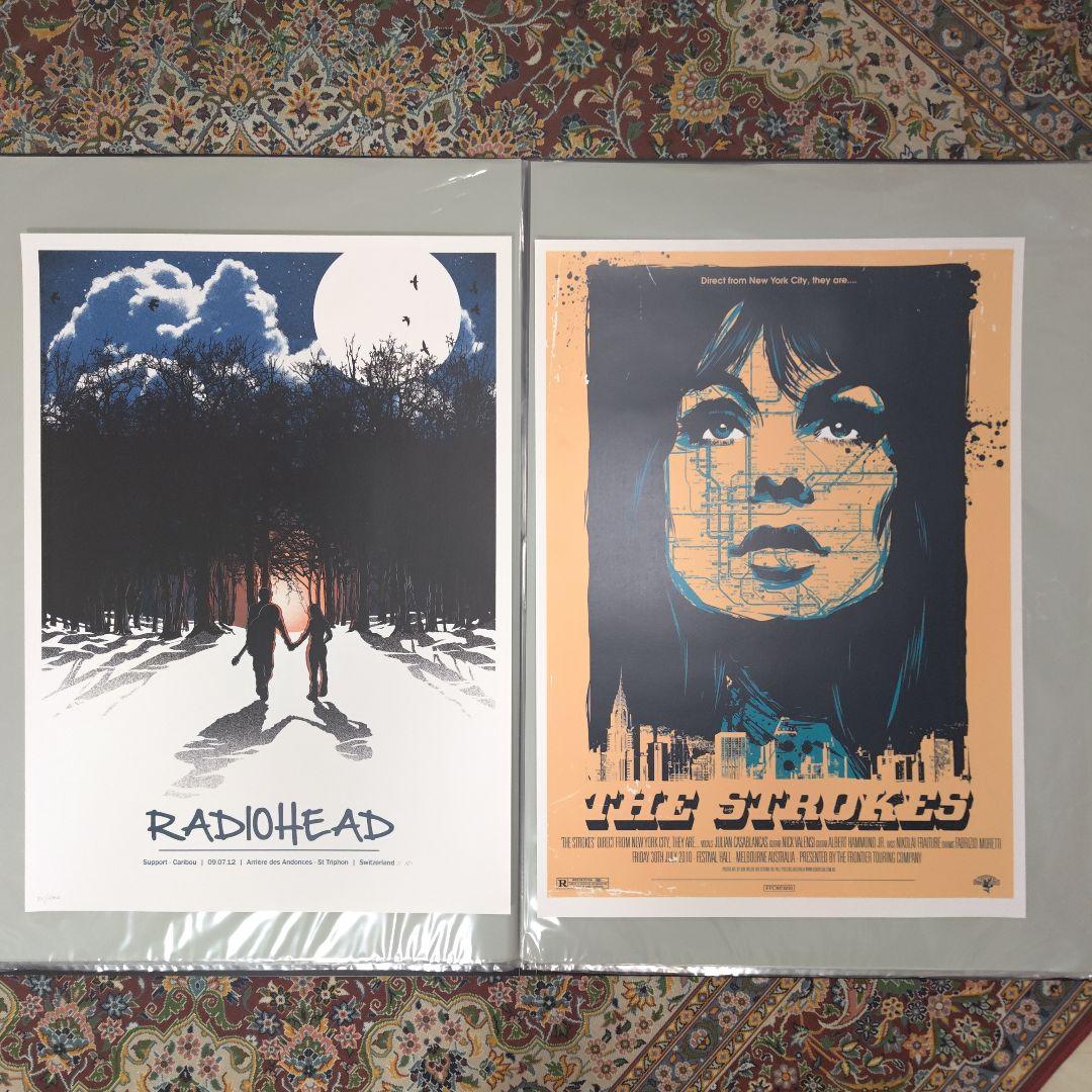 Readiohead / The Strokes 海外コンサートポスターセット