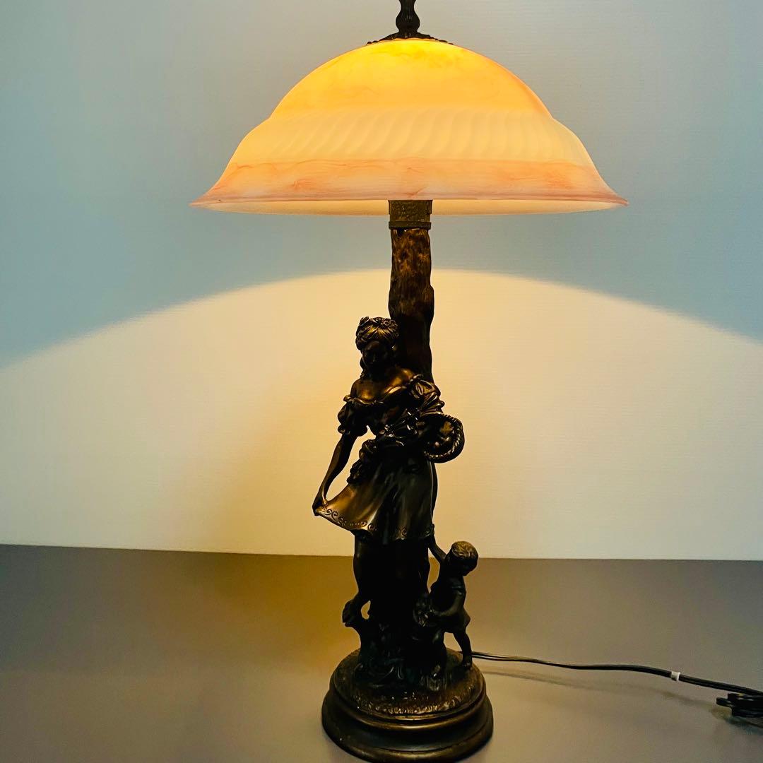 ヴィンテージ 彫刻ランプ テーブルランプ 照明