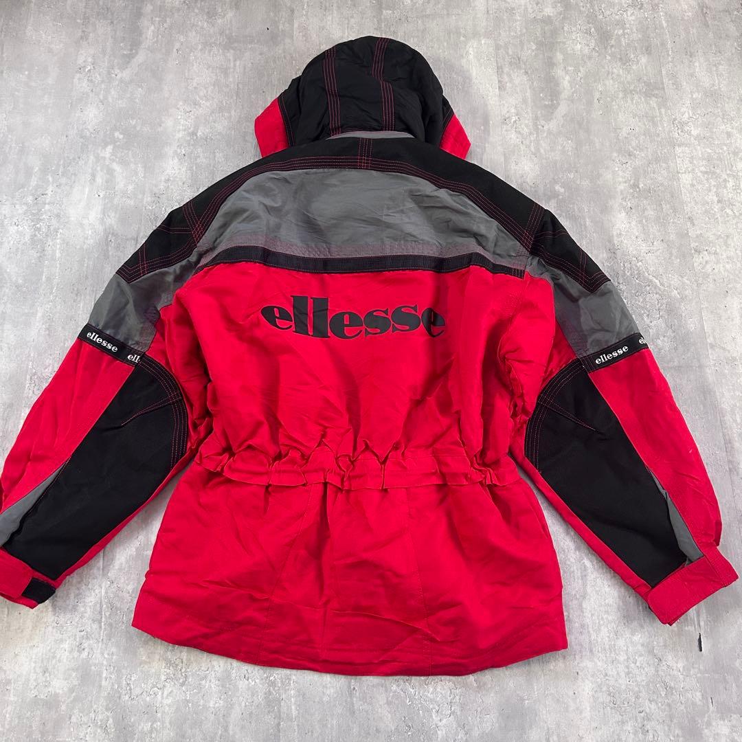 Z253 90s エレッセ スキーウェア 上下セット 日本製 L相当 赤 良品